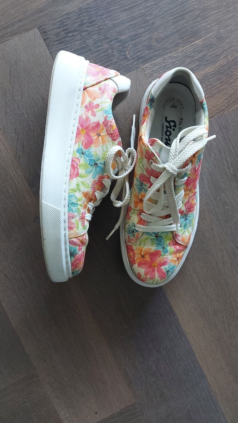 Scarpe da donna: Damen Sneaker - Blumenmuster - Leder - SIOUX - Grösse 38 – Usato da Pfäffikon ZH venduto da siae 1