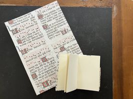 Schöne Kartonage-Mappe und Notizbuch von 'Il Papiro'