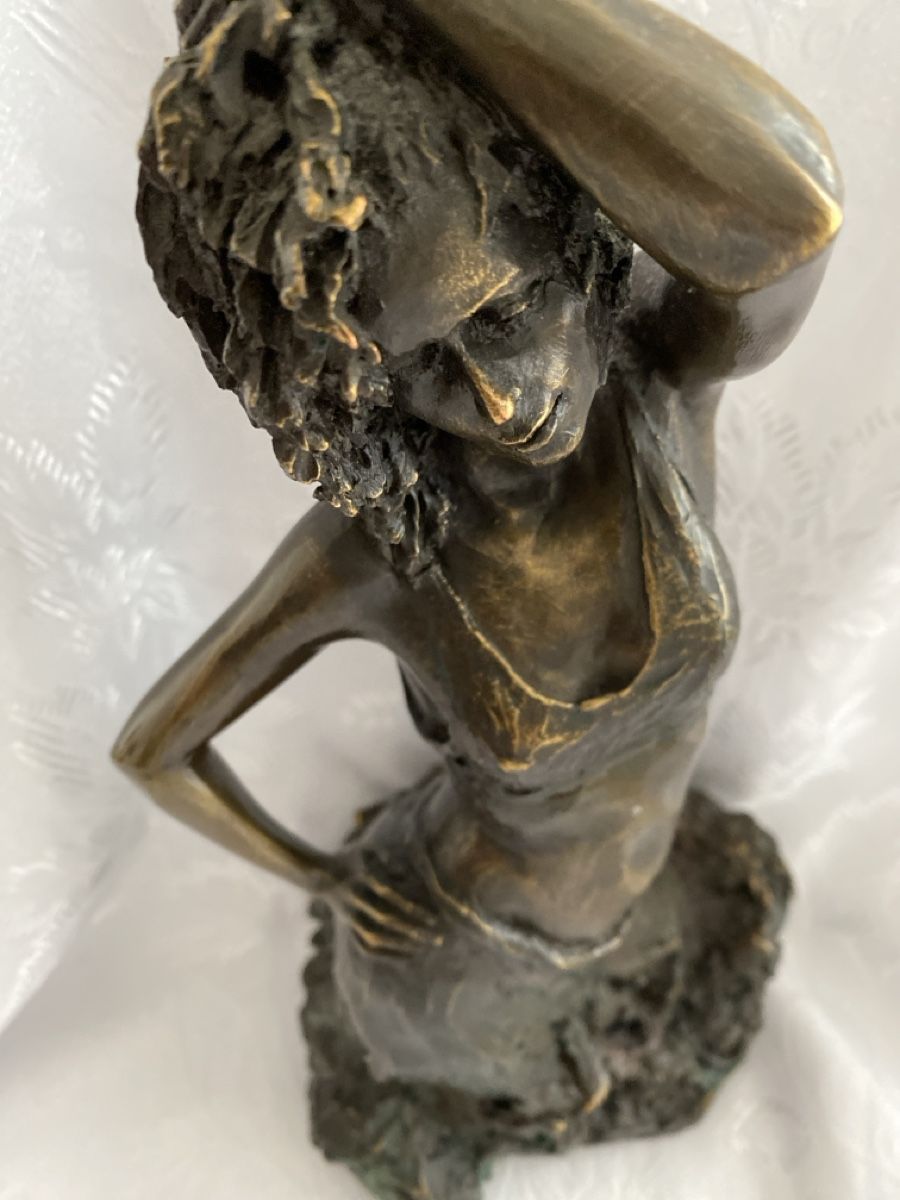 Statuette: Bronze Figur - Elegante Dame, Kunstobjekt, Deko, Top! – Usato da Dübendorf venduto da cchiarello 4