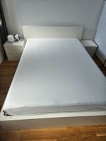 Bett mit Lattenrost weiss 160x200cm inklusive Matratze