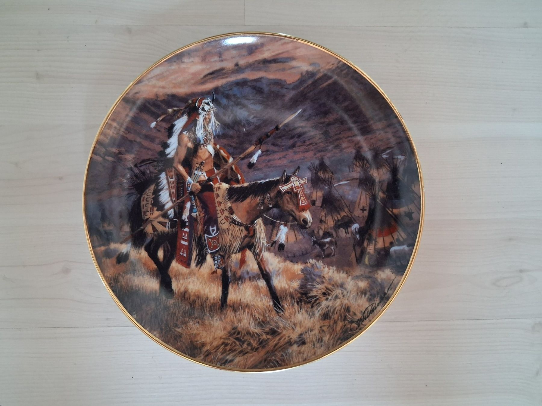Teller: SAMMEL TELLER INDIANER VIGILANT WARRIOR – Gebraucht aus langnau von Santos1411