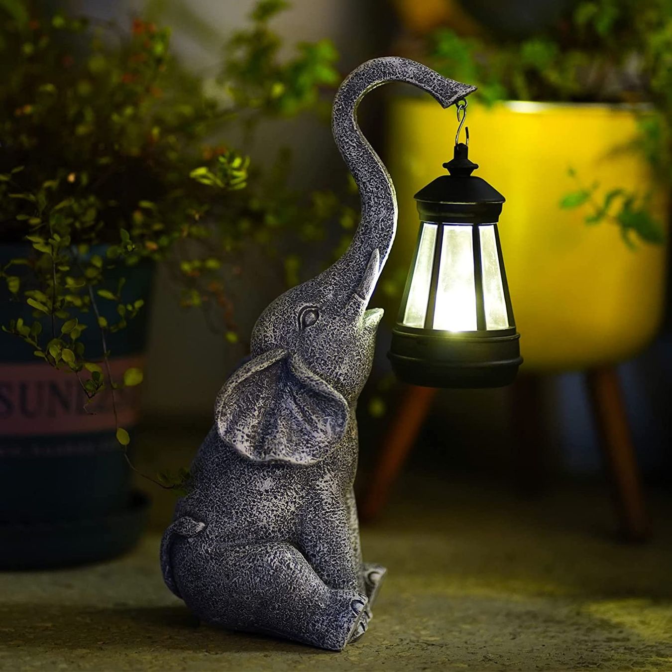 Lanterne: Elefanten Deko mit Solar Laterne Gartenfiguren – Nuovo e nell'imballaggio originale da Nuglar venduto da SaleRitter 4