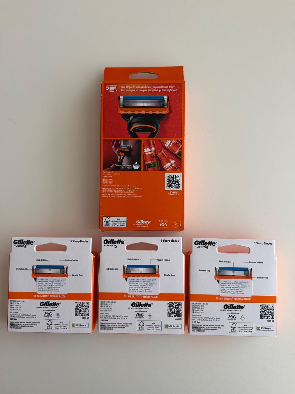 Gillette Rasoi & Lamette da barba: Gillette Fusion5, 26 pcs – Nuovo e nell'imballaggio originale da St-Gingolph venduto da GoldenKeys 1