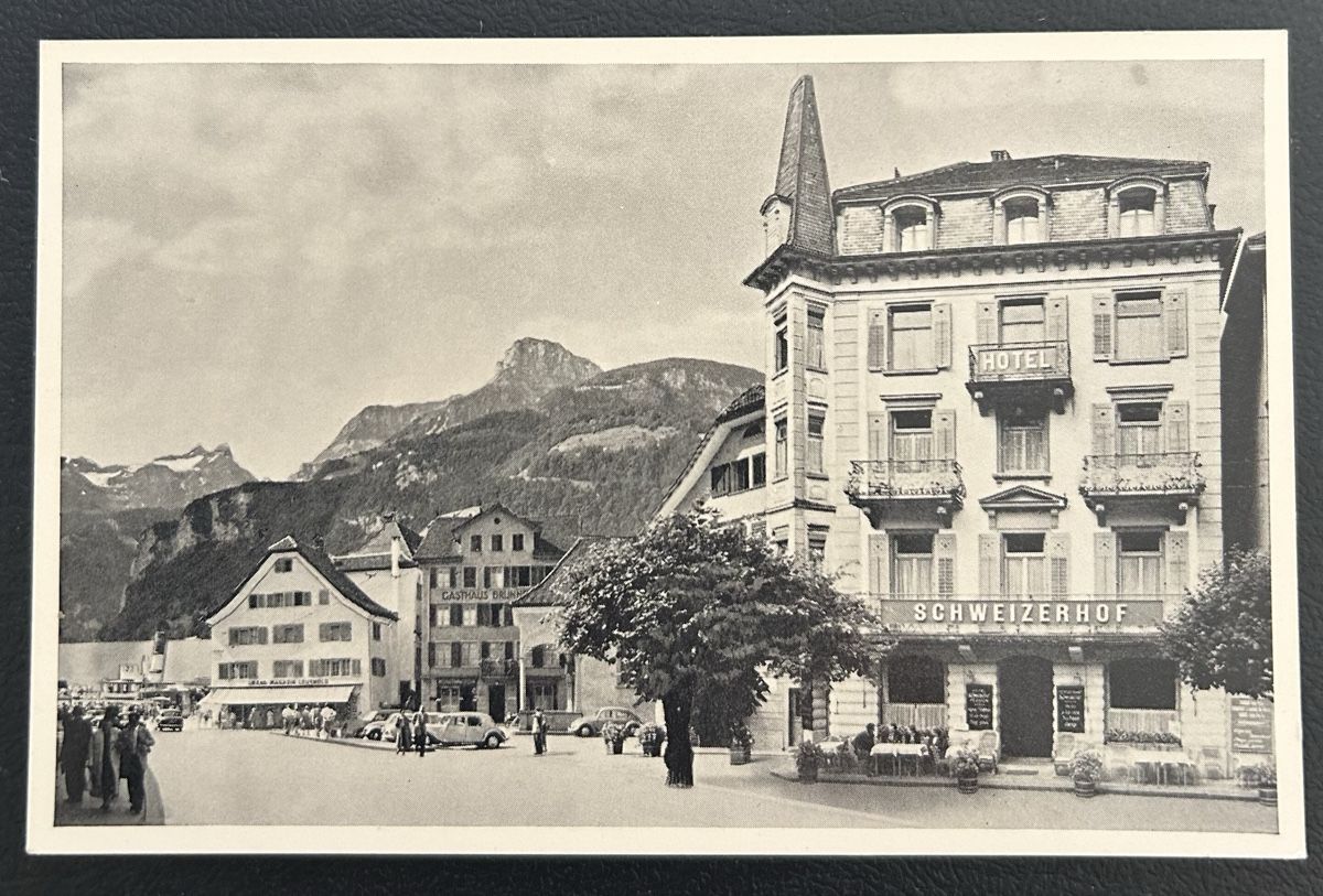 Cartes postales: Brunnen Hotel Schweizerhof  – D'occasion à Horw par Tellbub
