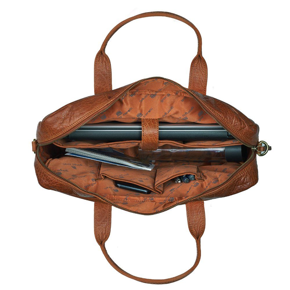 Koffer & Taschen: Laptoptasche, Rindleder, braun – Neu (gemäss Beschreibung) aus Rebstein von Portemonnaie 3