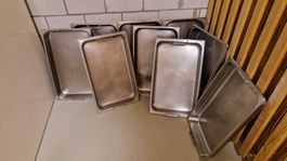 Edelstahl GN Behälter Gastro Norm Einsätze 1/1 Grösse 9 Sück
