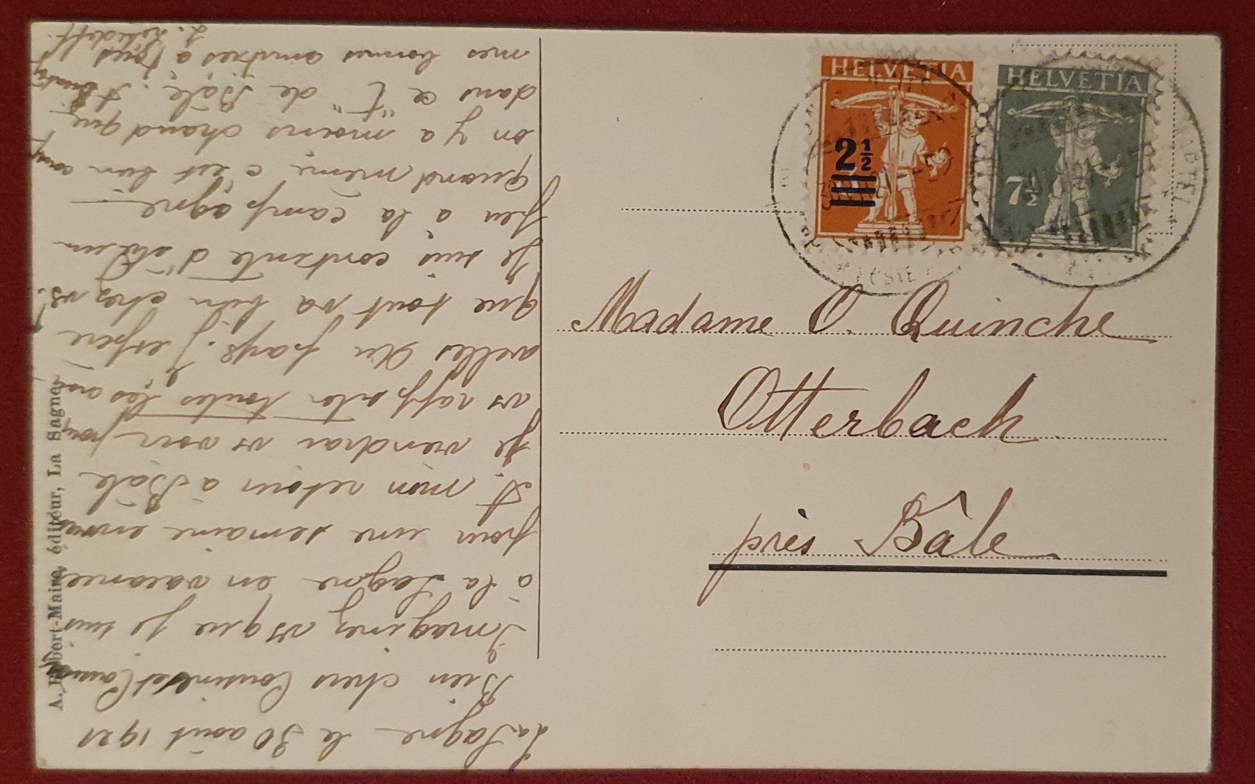 Cartoline postali: La Sagne - Crêt 1921, belebt – Usato da Kreuzlingen venduto da Rschweiz1 1
