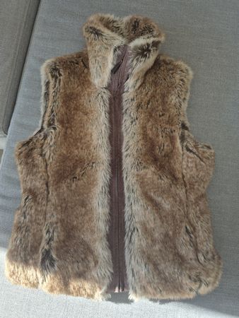 Gilet fausse fourrure Esprit marron taille M plutôt S
