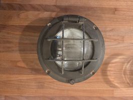 Alte Schiffslampe / Industrielampe, robust, Vintage Stil 53