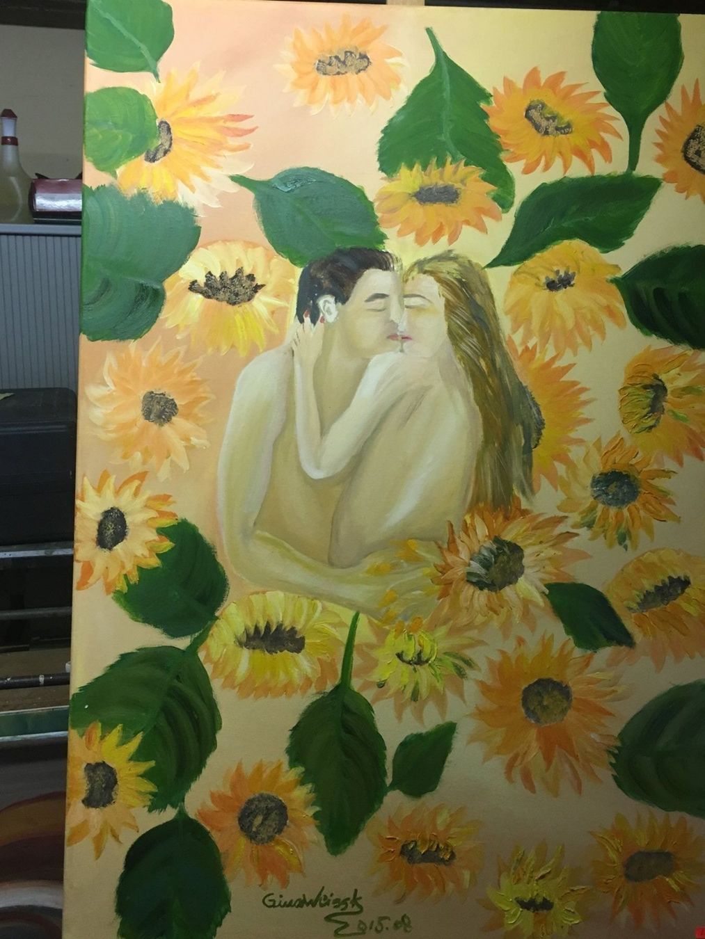 Dipinti: Liebe mit Sonnenblüme – Nuovo (secondo la descrizione) da Liestal venduto da marieugenia