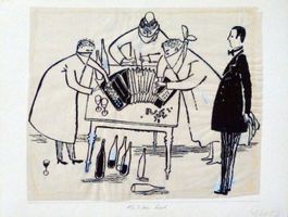 Alex Stocker (1926-1954) Illustrator, Typograph - Zeichnung