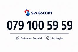 Exklusive Swisscom Prepaid-Nummer 079 100 59 5X