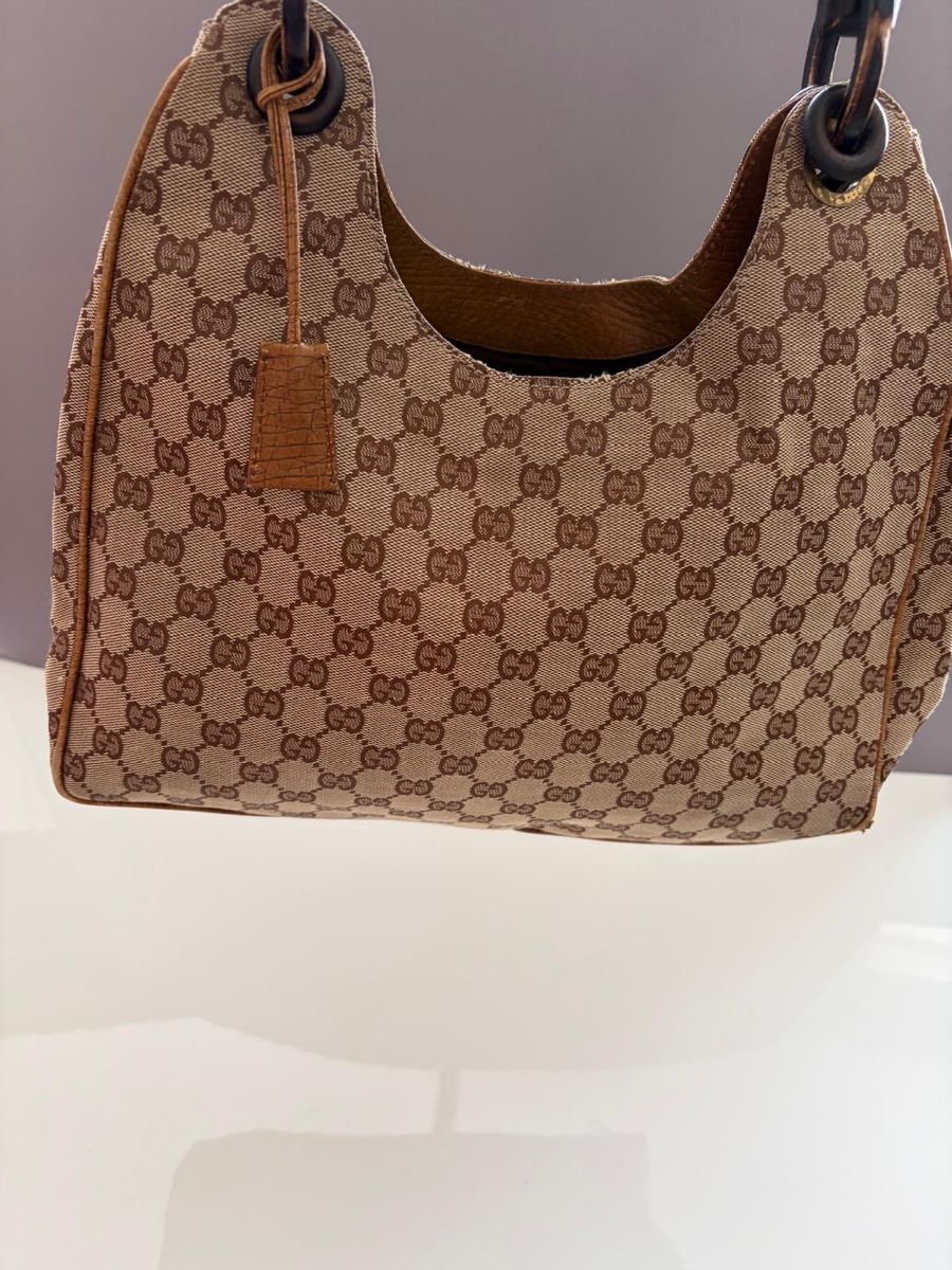 Gucci Borse da donna: Gucci GG Canvas Beige Holzhenkel – Nuovo (secondo la descrizione) da Zürich venduto da koc_6l5j 1