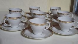 Vintage Original Bohemia 8er Kaffeeservice mit Transparenz