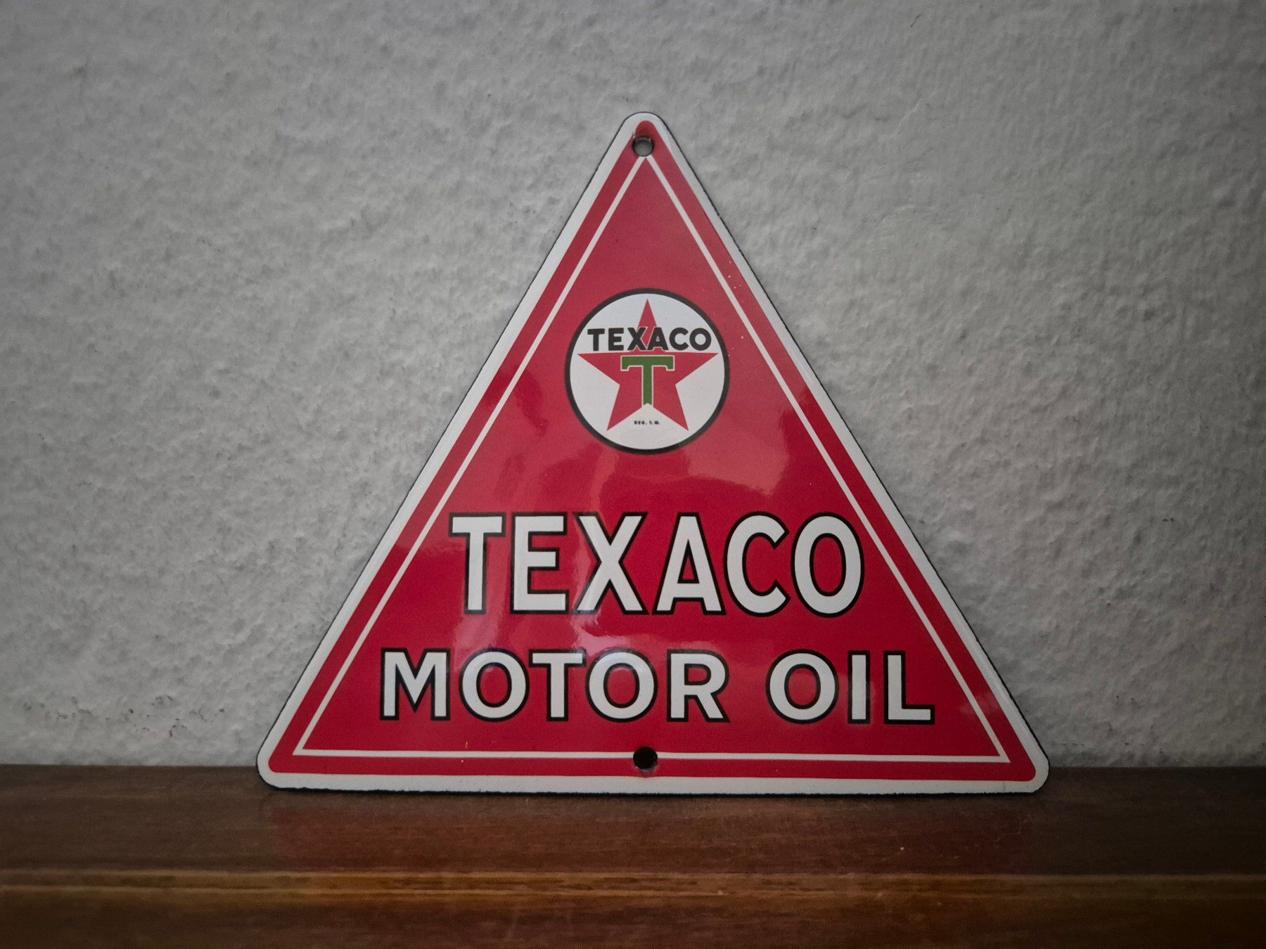 Emailschild Texaco Motor Oil Tanksäule Garage Emaille Schild (Neu ...