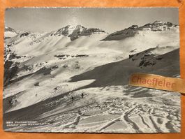 1953 Flumserberge, Abfahrt vom Mastenkamm. Schweiz, Rarität!