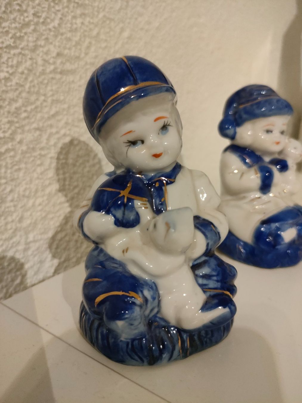 Statuette: 2 Deko Figuren - blau weiss – Usato da Wiesendangen venduto da s_er 2