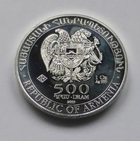 1oz Feinsilber 999 - Rep. ARMENIA - 500 Dram 2019, st'glanz