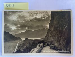 alte Ansichtskarte Brünig Blick gegen den Brienzersee, 1929