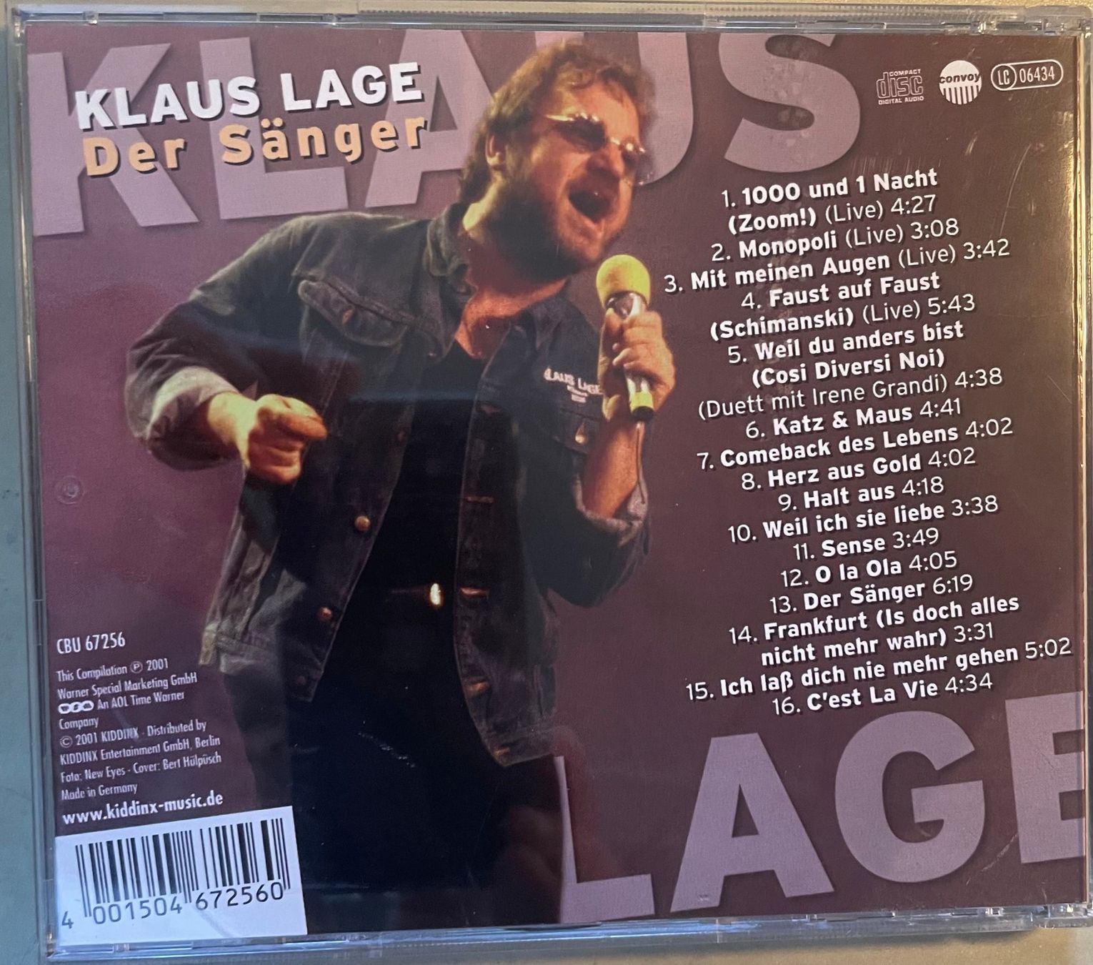 CD: Klaus Lange - Der Sänger – Usato da Brunnen venduto da Barfly5 1