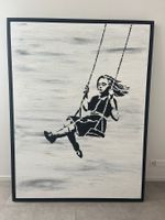 Mädchen auf der Schaukel – Street Art Unikat – 160×120 cm