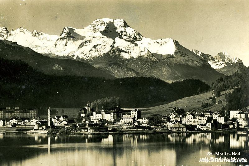 Cartoline postali: St. Moritz Bad + 1947 – Usato da Emmenbrücke venduto da teestube