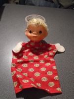 Puppentheaterfigur Junge, rot/Blumenmuster