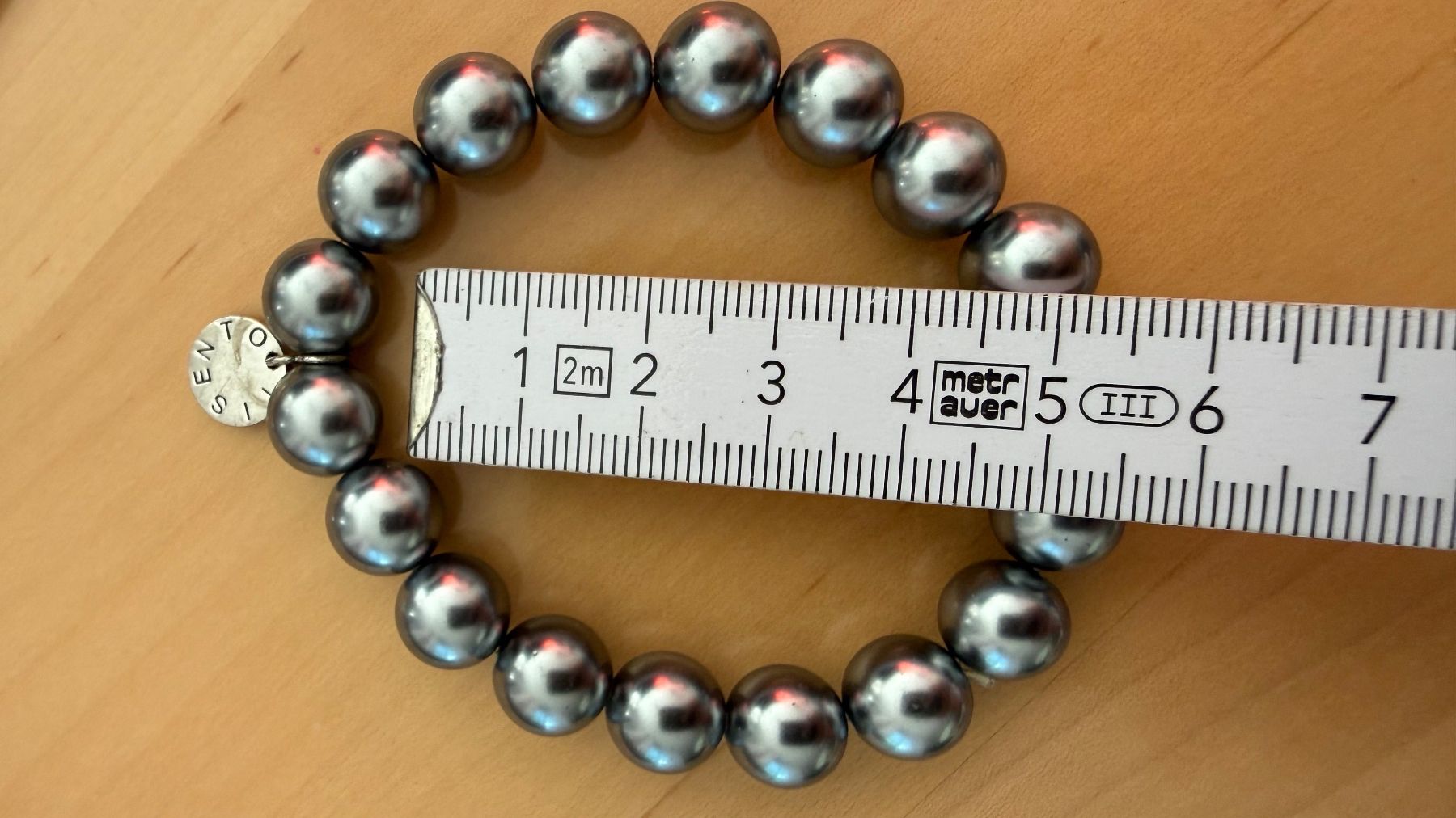 Bracciali & Braccialetti: Armband TISENTO grau Perlen NEU – Nuovo (secondo la descrizione) da Buhwil venduto da Lin66 3