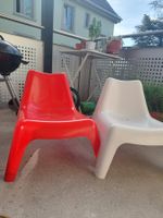 2 IKEA Bünso Kinderstühle rot/weiss
