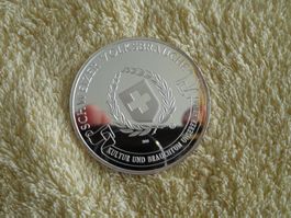 Silbermedaille "Schweizer Volksbräuche" - Kuhkämpfe im VS