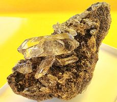 Mineralien Sammelset 4 Stufen. Dolomit, Quarz, Anatas, Magne