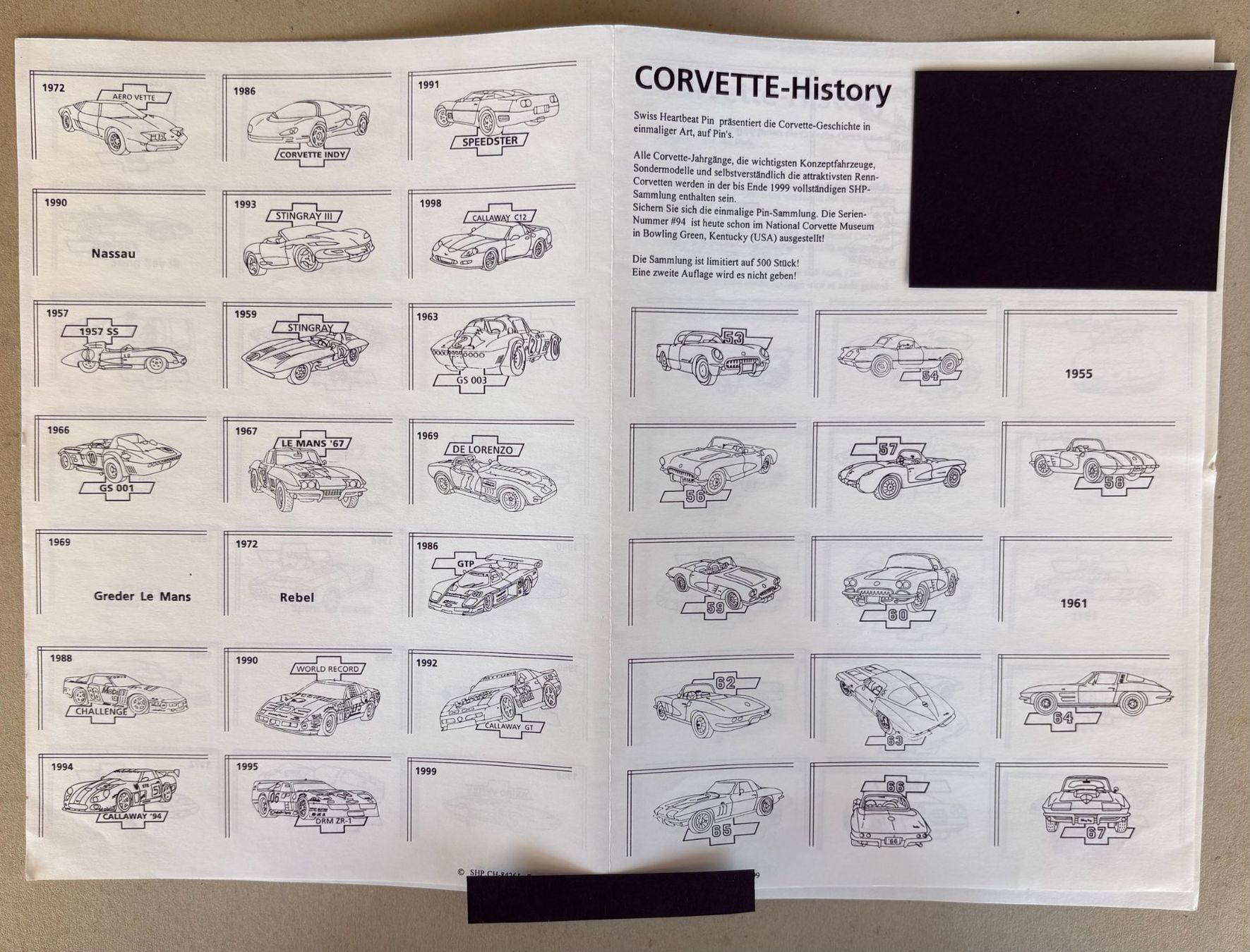 Chevrolet Plaketten & Abzeichen: PIN CORVETTE GESCHICHTE – Gebraucht aus Ostermundigen von Wyatt-Earp 5