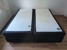 180x200 Boxspringbett mit gepolsterter Unterbox