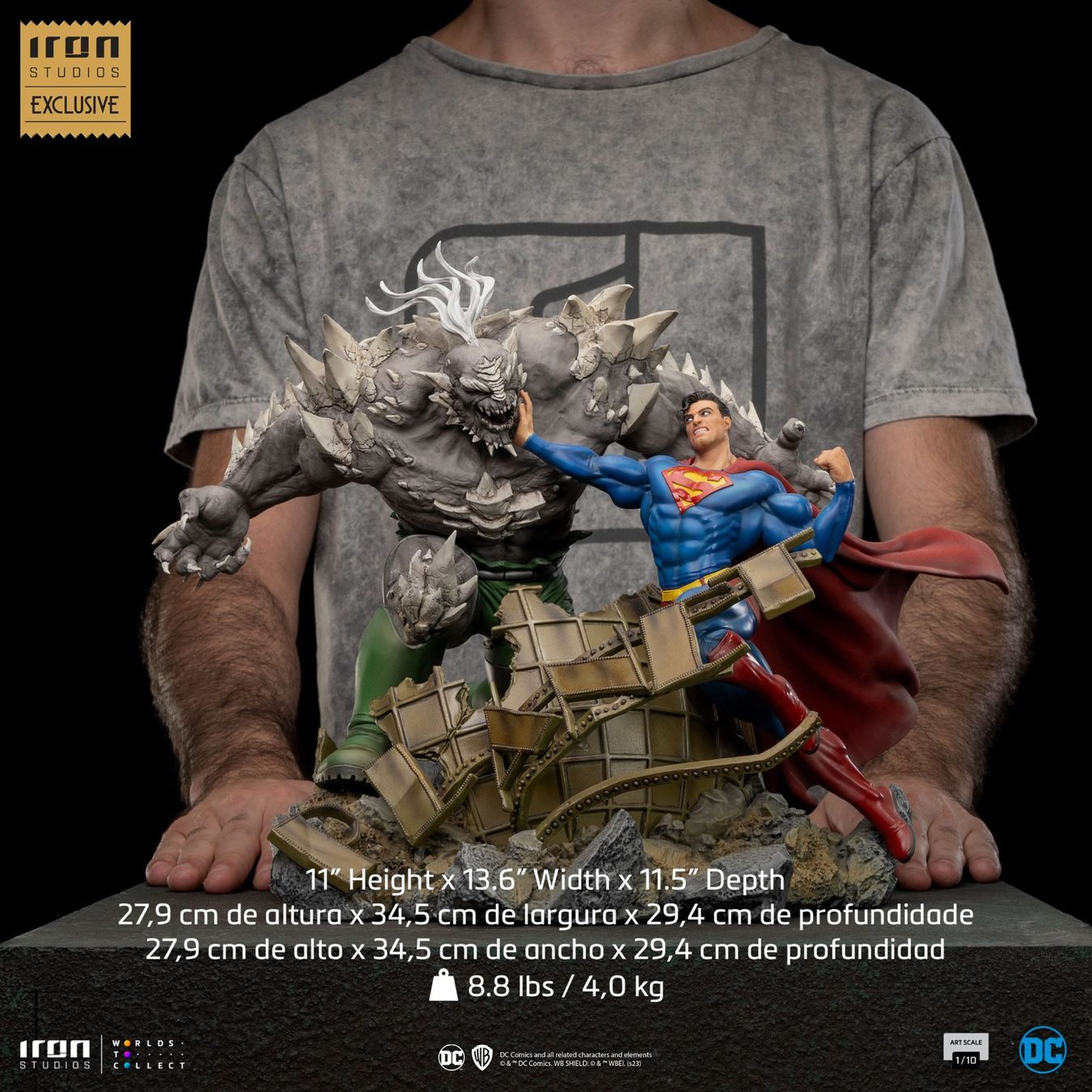 Figurines: DC Comics 1/10 Superman vs Doomsday heo EU Exclusive 30 cm – Neuf avec emballage d'origine à St-Imier par ATTAKSHOP 9