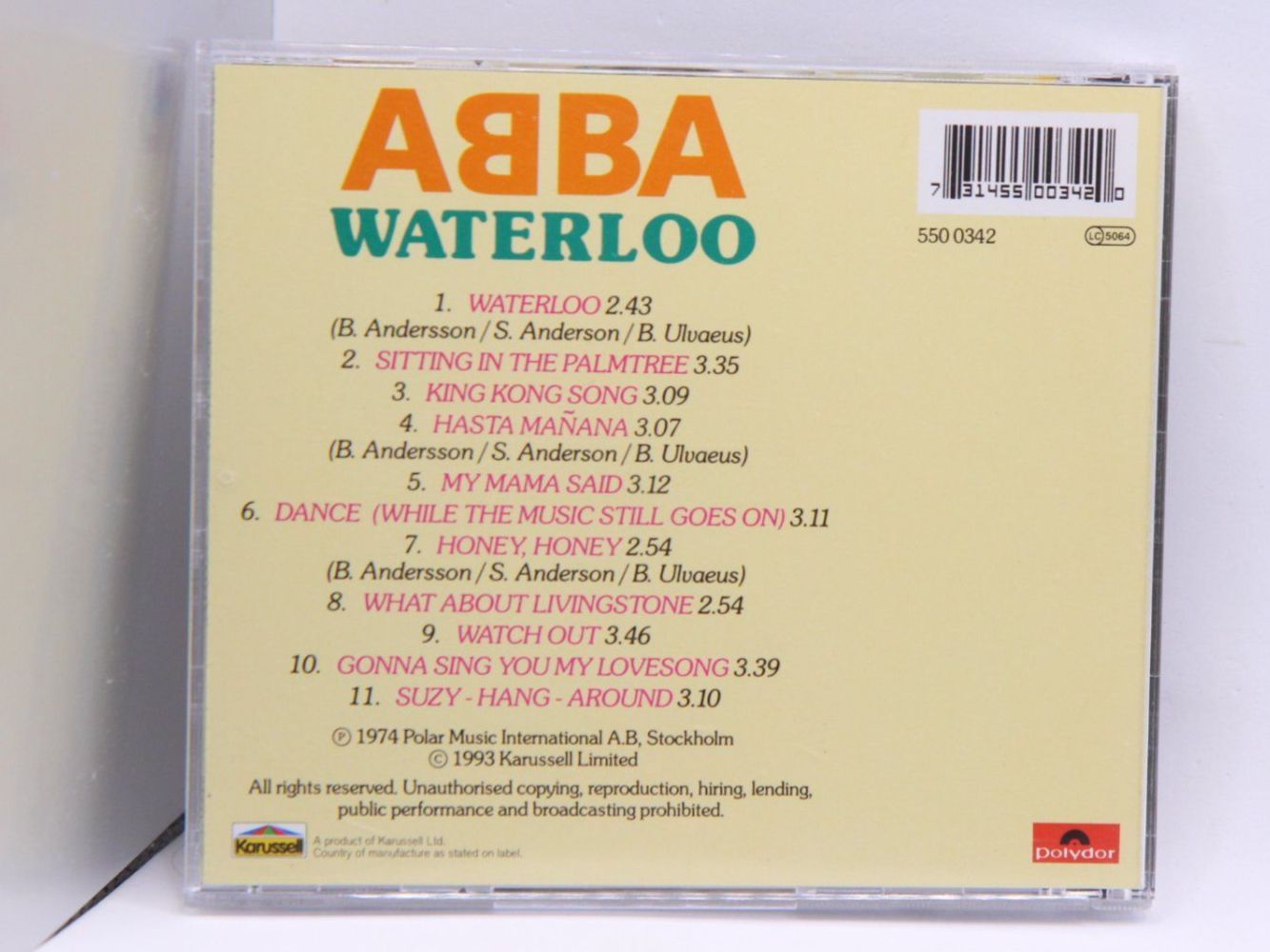 CDs: CD ABBA - Waterloo / Spectrum Release / ESC – Gebraucht aus Ernetschwil von luisvonerni 1