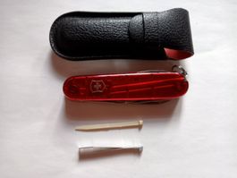Victorinox Officier Taschenmesser rot Transparent mit Etui