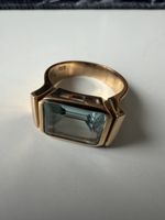 AQUAMARIN  in 750  Goldring  (18K)  Grösse:  57