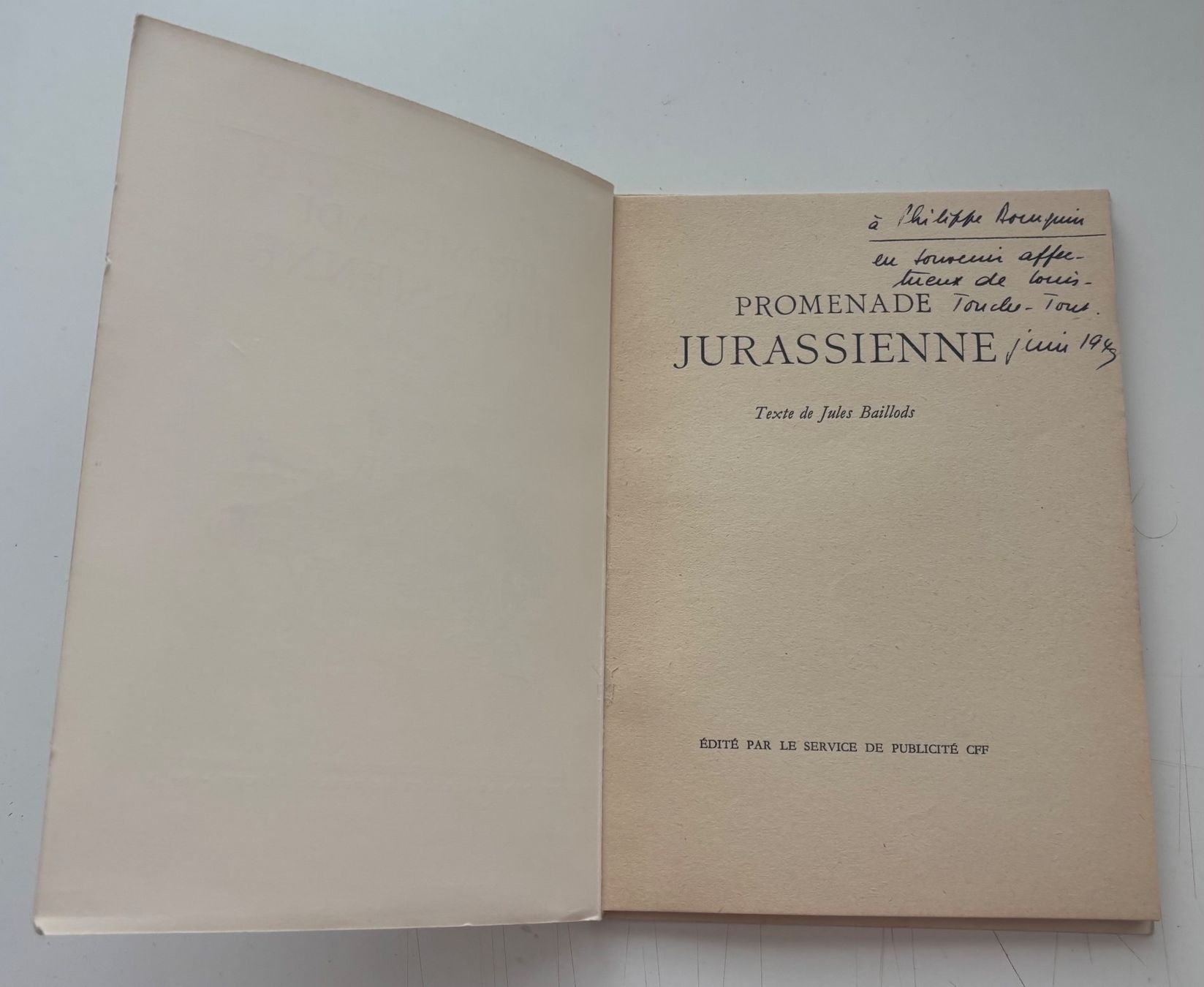 Libri: Promenade Jurassienne - Textes de Jules Baillods – Usato da Neuchâtel venduto da gefdeneuch 2