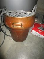 KUPFER-KESSEL REGENSCHIRMBOX MIT WANDHALTERUNG UNIKAT ANTIK