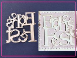 Schriftzug Frohes Fest - Stanzschablone