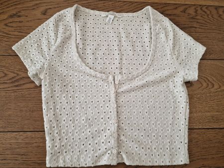 Verspieltes Sommertop, Gr. S, beige, wie neu