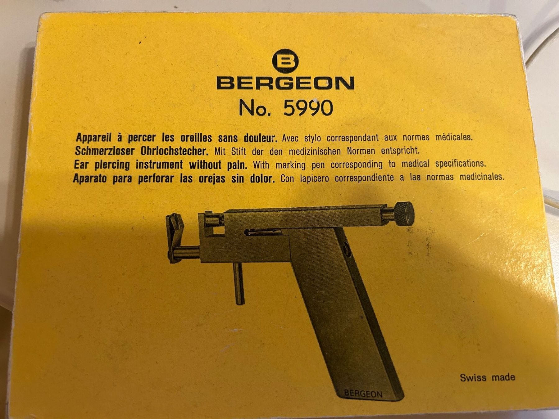 Bergeon Tutti gli attrezzi: Bergeon - Ohrlochstecher in original Schachtel – Usato da Lausen venduto da Zotty1 2