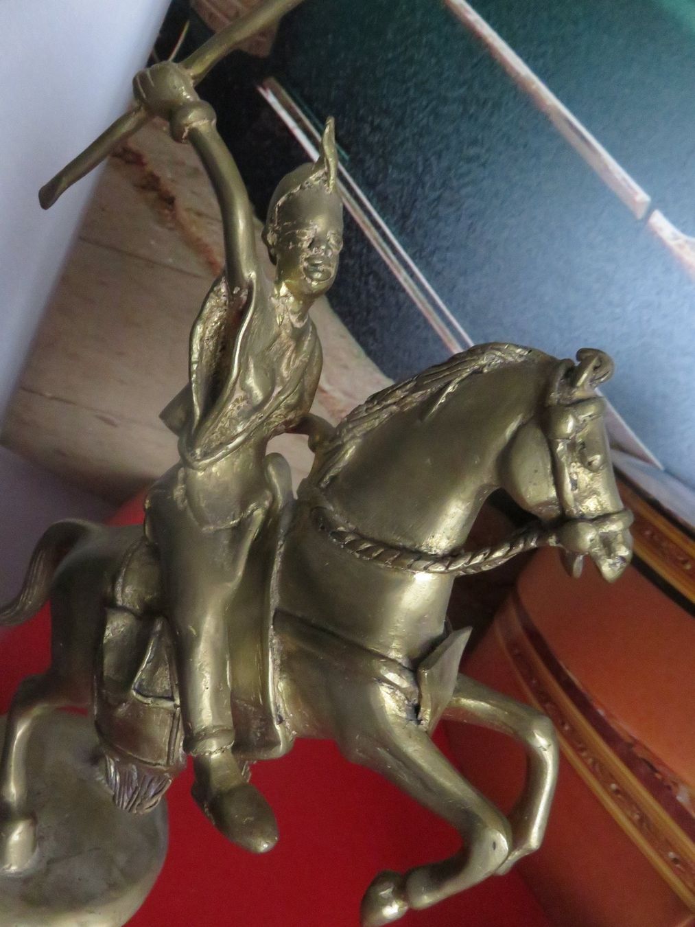 Sculture & Statue: Reiter 🤩+ Pferd Messing Figur – Usato da Schötz venduto da Vulkan2 5