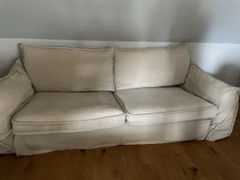 Edles Designersofa aus Leinen