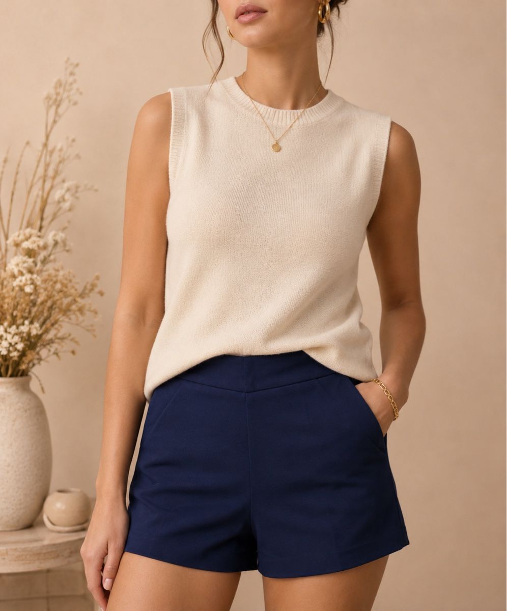 Zara Pantaloni: SHORT BLEU MARINE ZARA – Nuovo (secondo la descrizione) da Lausanne venduto da KeNaChic