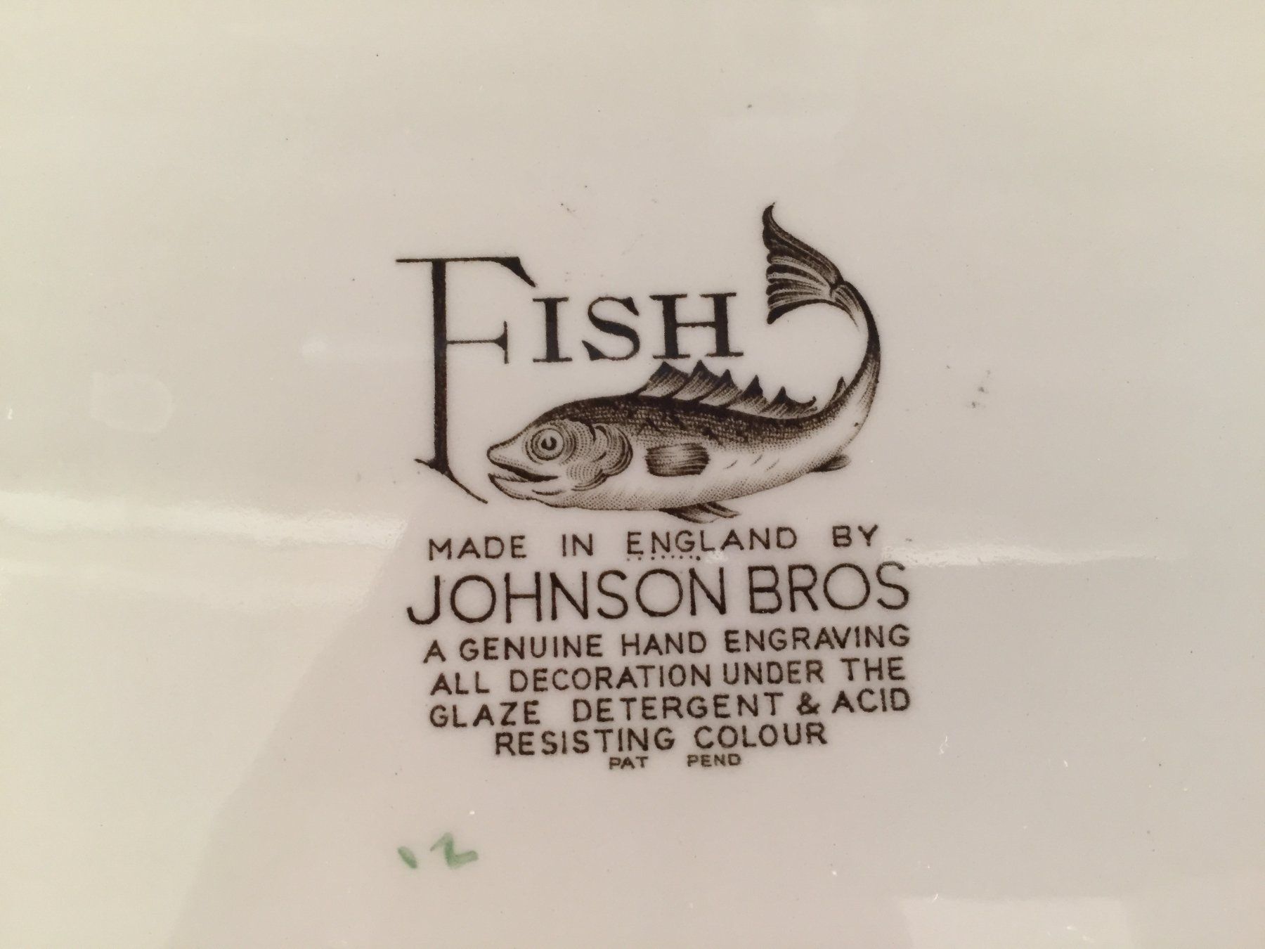 Servierplatten: Magnifique plat à poisson + 8 assiettes – Gebraucht aus Chernex von nounours2010 2