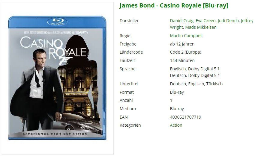 James Bond - Casino Royale (Bluray) | Kaufen Auf Ricardo