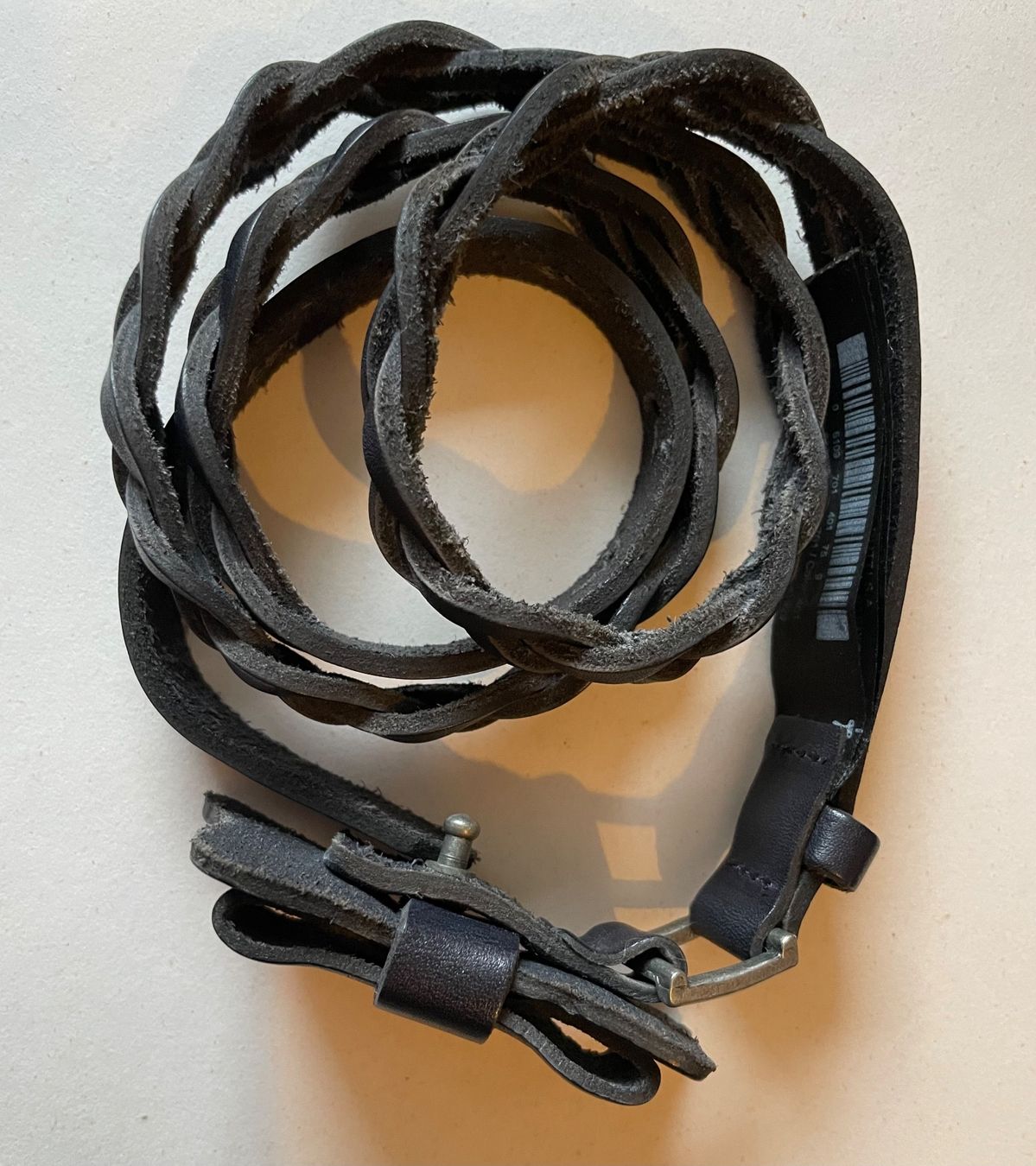 Massimo Dutti Cinture: Massimo Dutti 100% leather navy braided belt with bow size75 – Nuovo (secondo la descrizione) da Embrach venduto da lau_2gtp 2