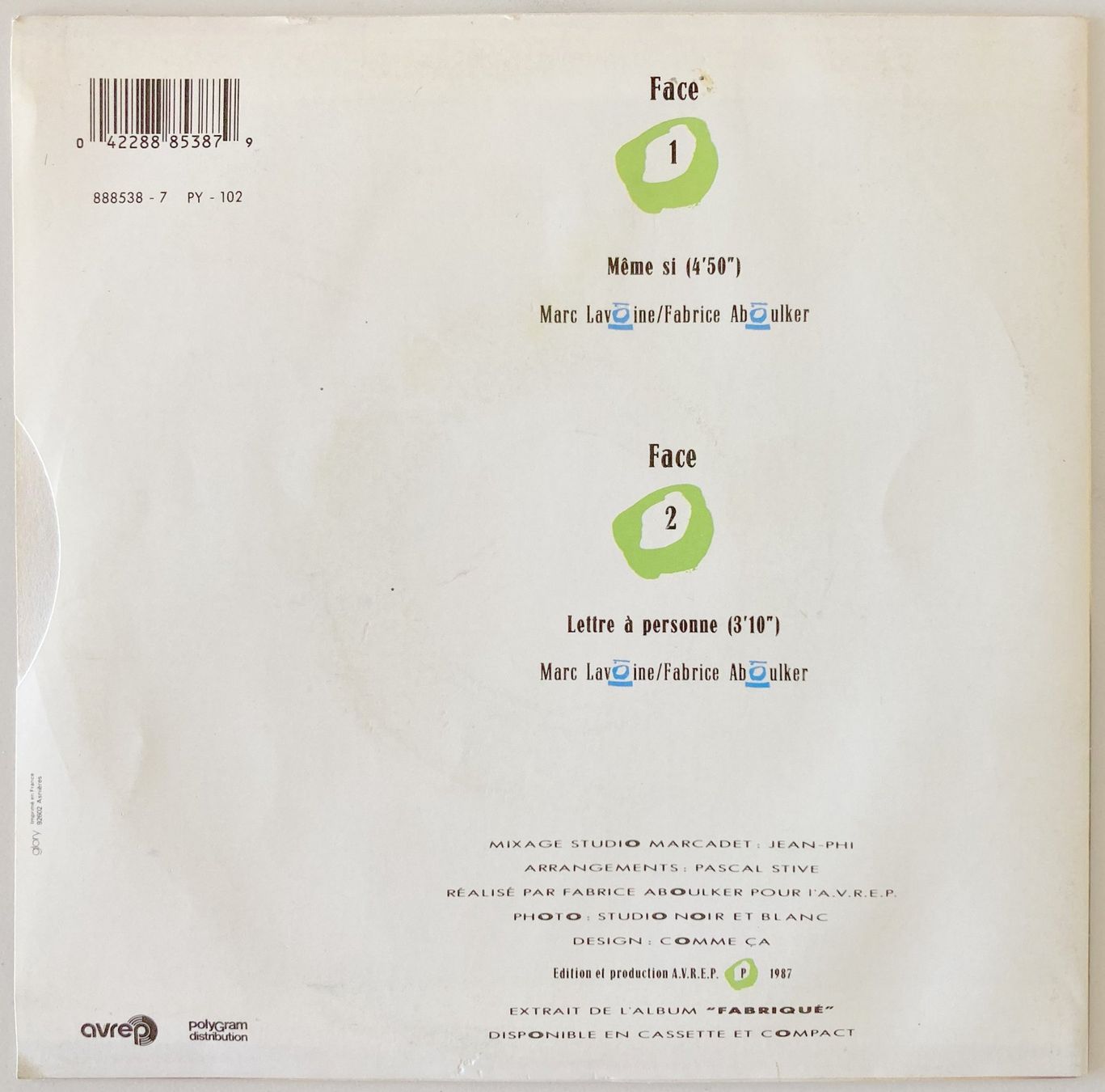 Dischi in vinile: MARC LAVOINE - MEME SI – Usato da Bottens venduto da hotter-than-hell 1