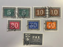 1945 PAX, ZNr. 262,263,264,265,266,268, gestempelt